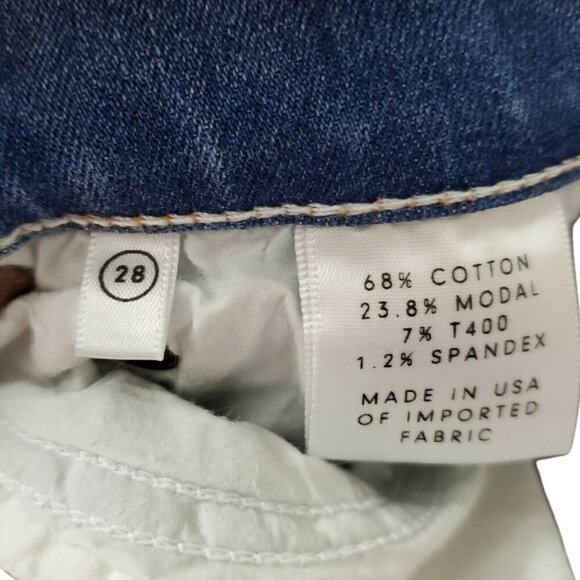 GRLFRND Jeans‎ 28 Blue Skinny Candice Mid Rise Distressed Raw Hem Stretch - Picture 8 of 11